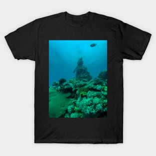 Coral reef and scuba diver T-Shirt